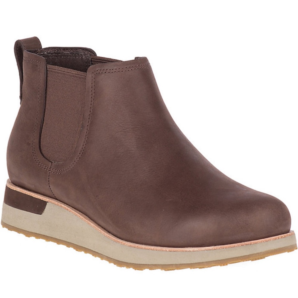 Women Merrell Roam Chelsa Boots-Brown- size 6